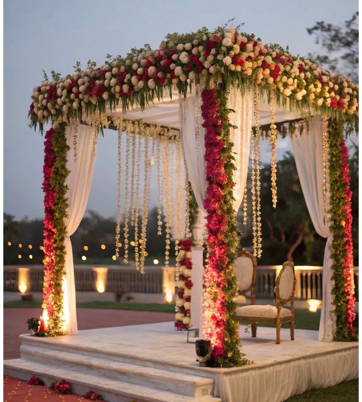 Outdoor event setting